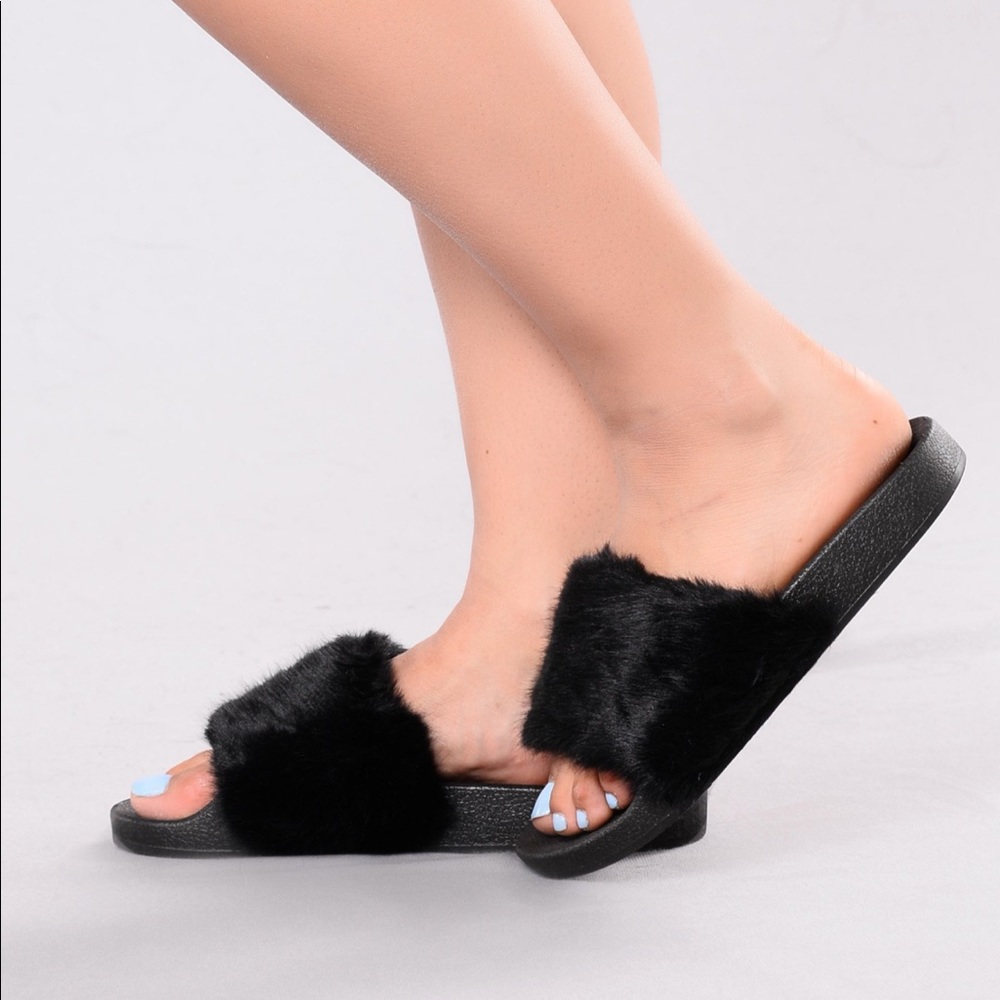 Faux Fur Slides | NWOT